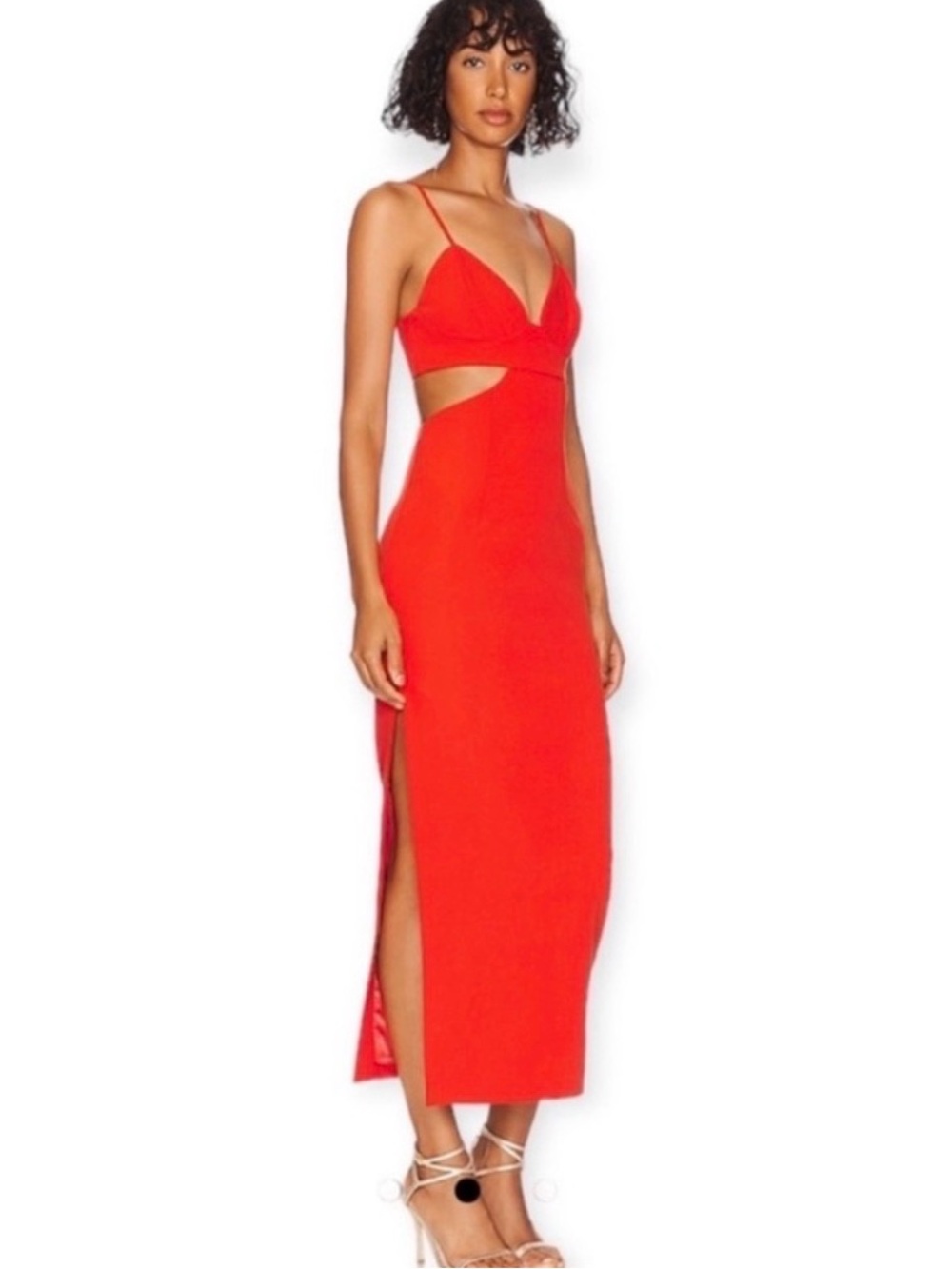 Bardot Cutout Slit Midi